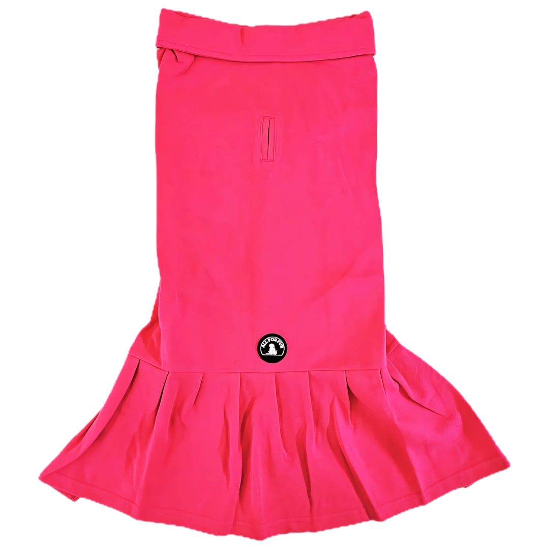 Polo T-Shirt with Skirt (Female Dogs) - Rose Pink