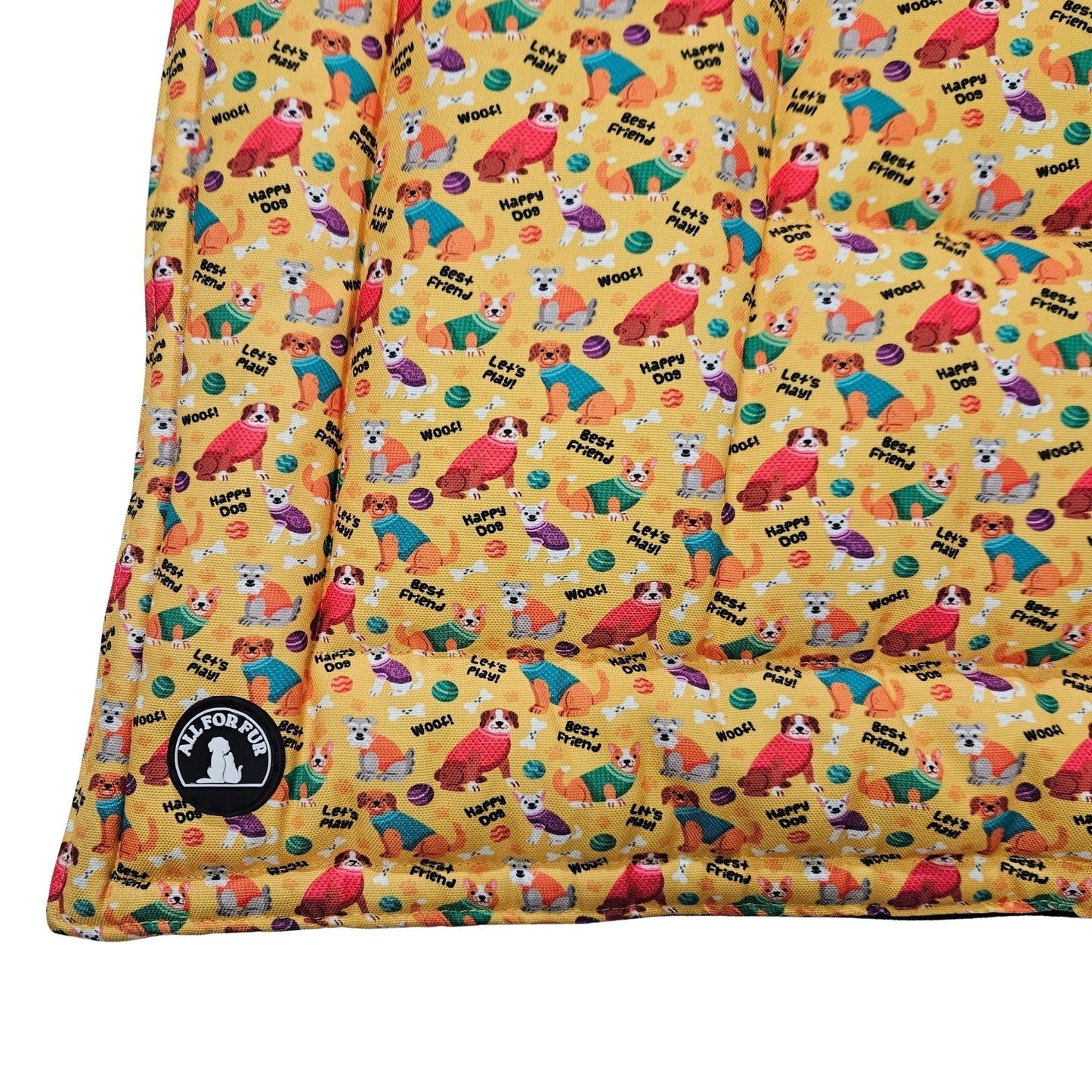 Yellow Dogs /Dog Print Pet Mat