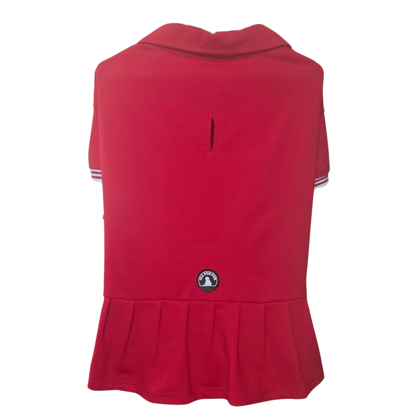 Polo T-Shirt with Skirt (Female Dogs) - Classic Red