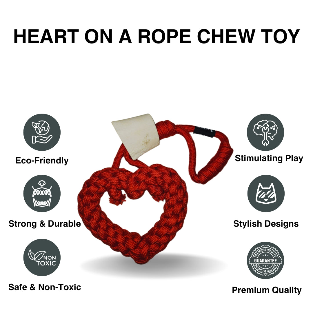 Heart On A Rope | Dog Toy