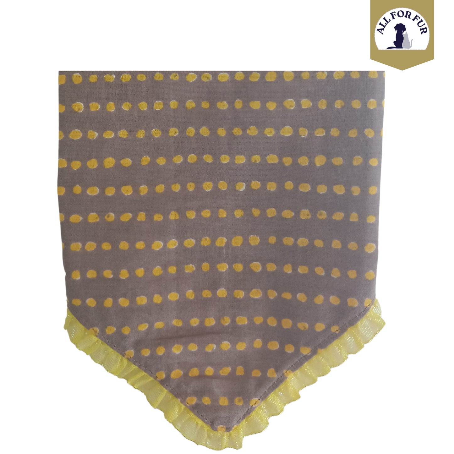Yellow Polka | Knot & Tie Bandana