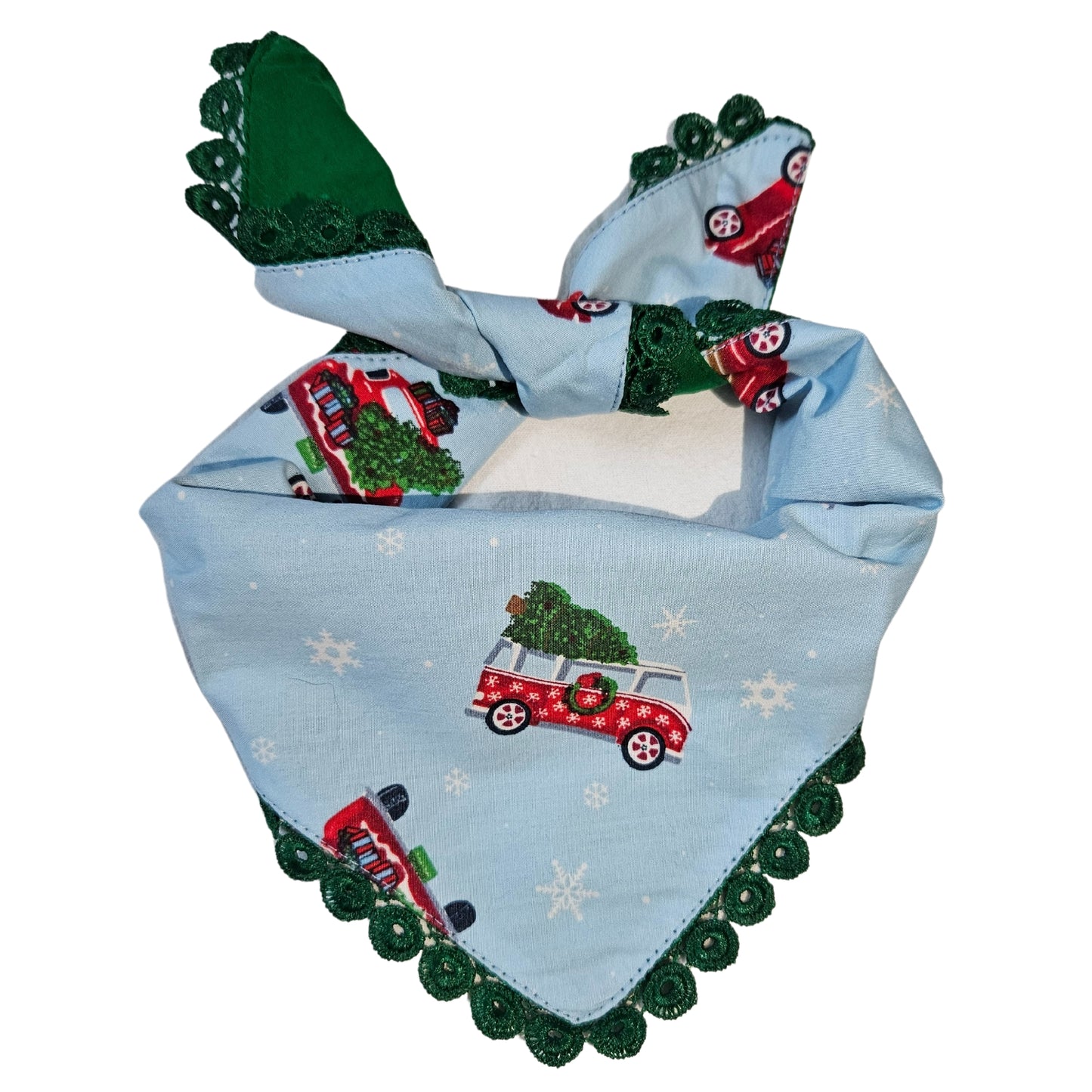 Blue Christmas Cars | Knot & Tie Bandana