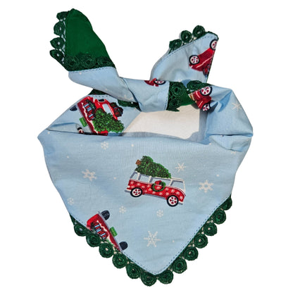 Blue Christmas Cars | Knot & Tie Bandana