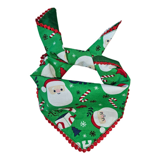 Green Christmas Santa | Knot & Tie Bandana