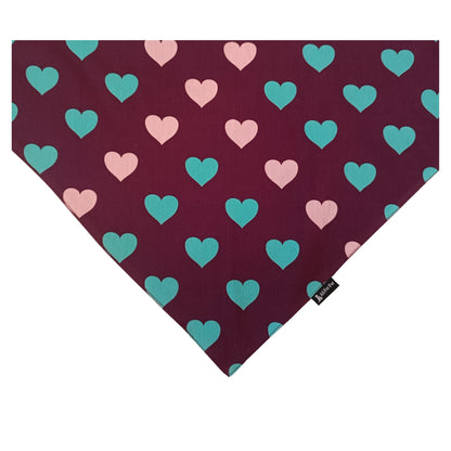 Mauve Hearts | Knot & Tie Bandana