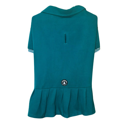 Polo T-Shirt with Skirt (Female Dogs) - Teal Green