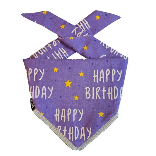 Birthday Collection - Purple | Knot & Tie Bandana