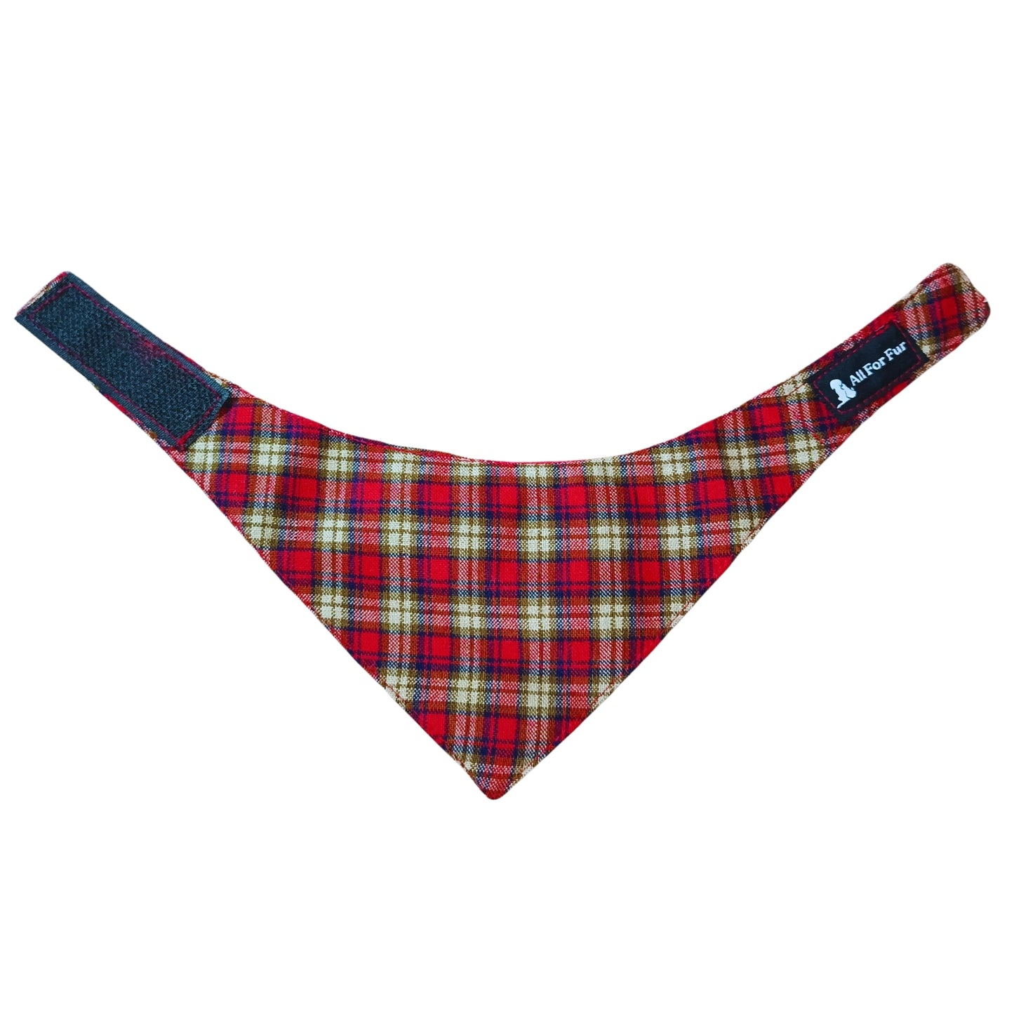 Red & Blue Checks | Velcro Cat & Puppy Bandana