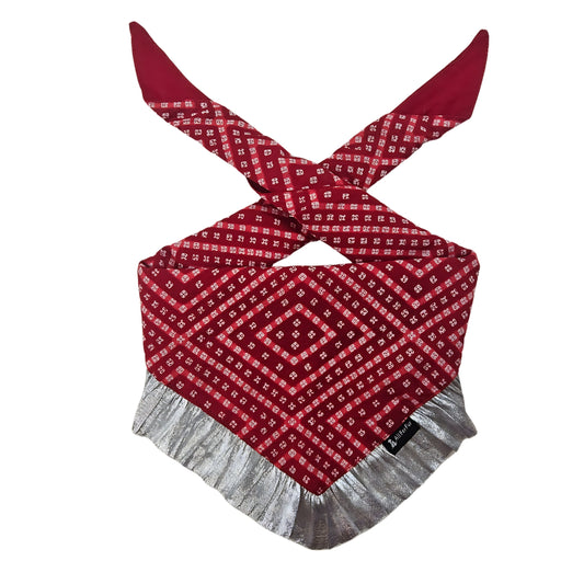 Red Bandhani | Knot & Tie Bandana