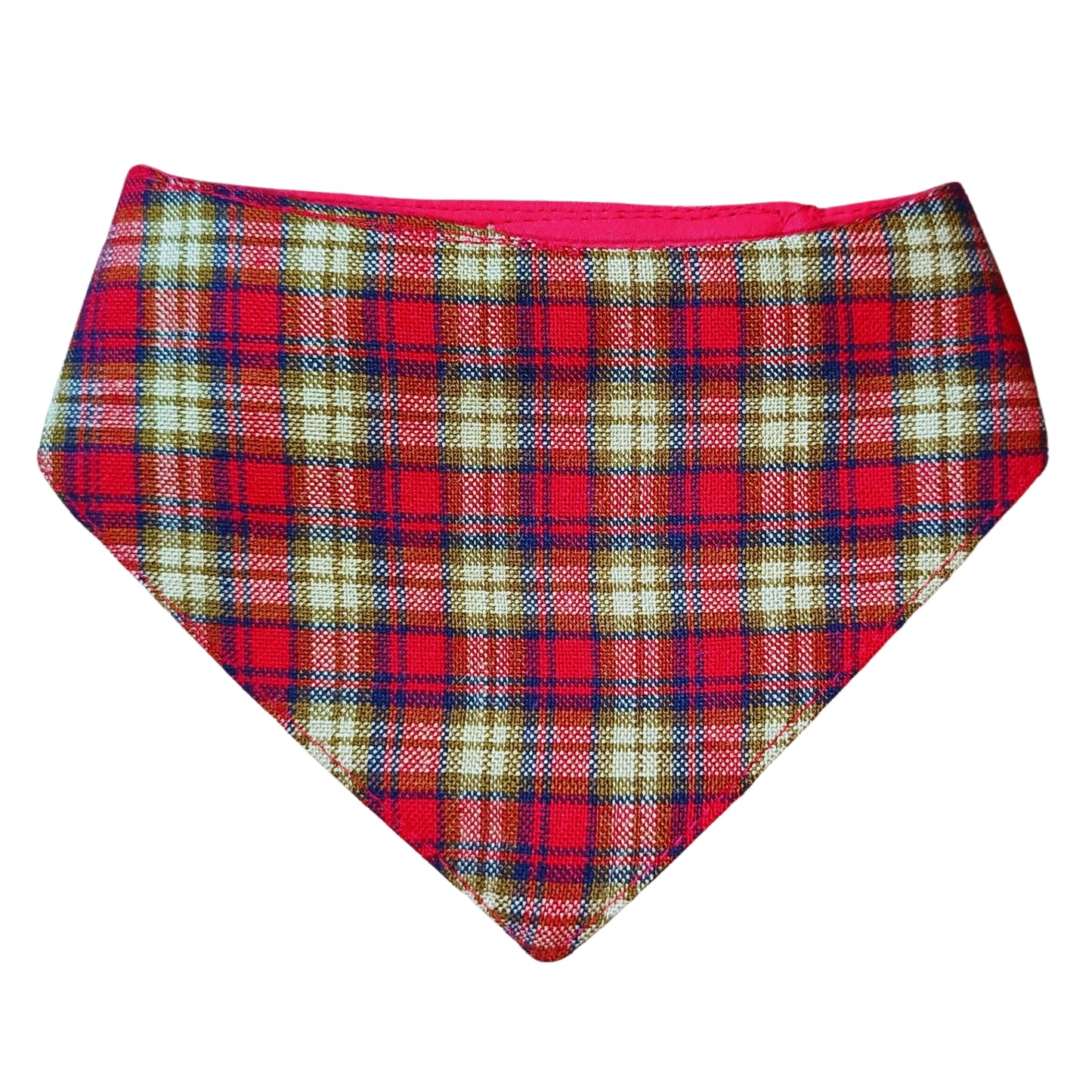 Red & Blue Checks | Velcro Cat & Puppy Bandana