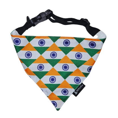 Tiranga Bandana | Snap-Buckle Closure | D-Ring Attachment