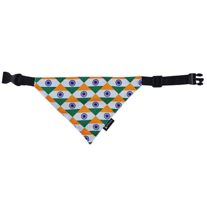 Tiranga Bandana | Snap-Buckle Closure | D-Ring Attachment