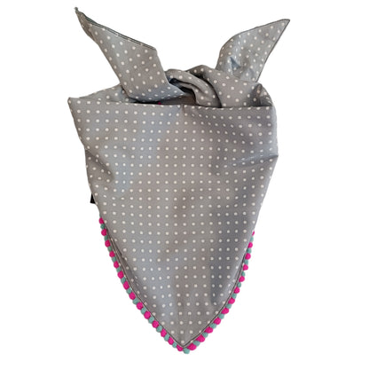 Silver Polka | Knot & Tie Bandana