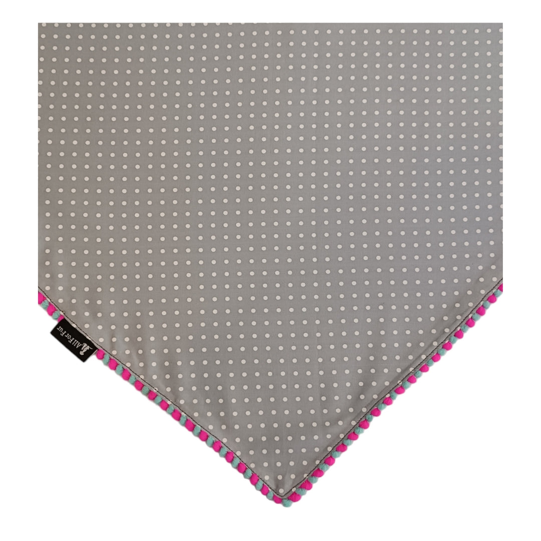 Silver Polka | Knot & Tie Bandana