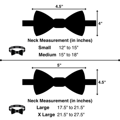 Blue Big Bang Boom Bow Tie | Snap-Buckle Closure | D-Ring Attachment