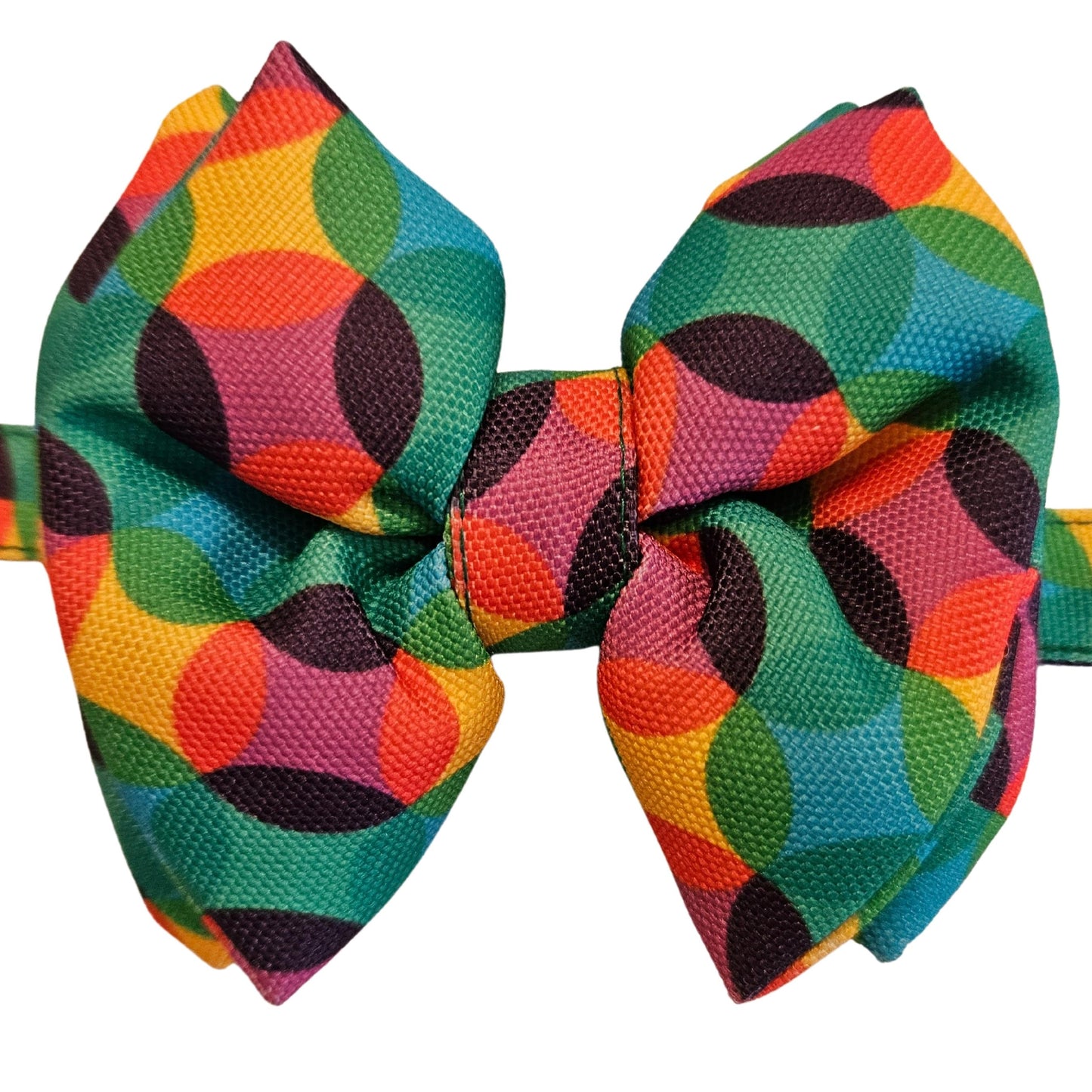 Green Aztec Bow Tie | Snap-Buckle Closure | D-Ring Attachment