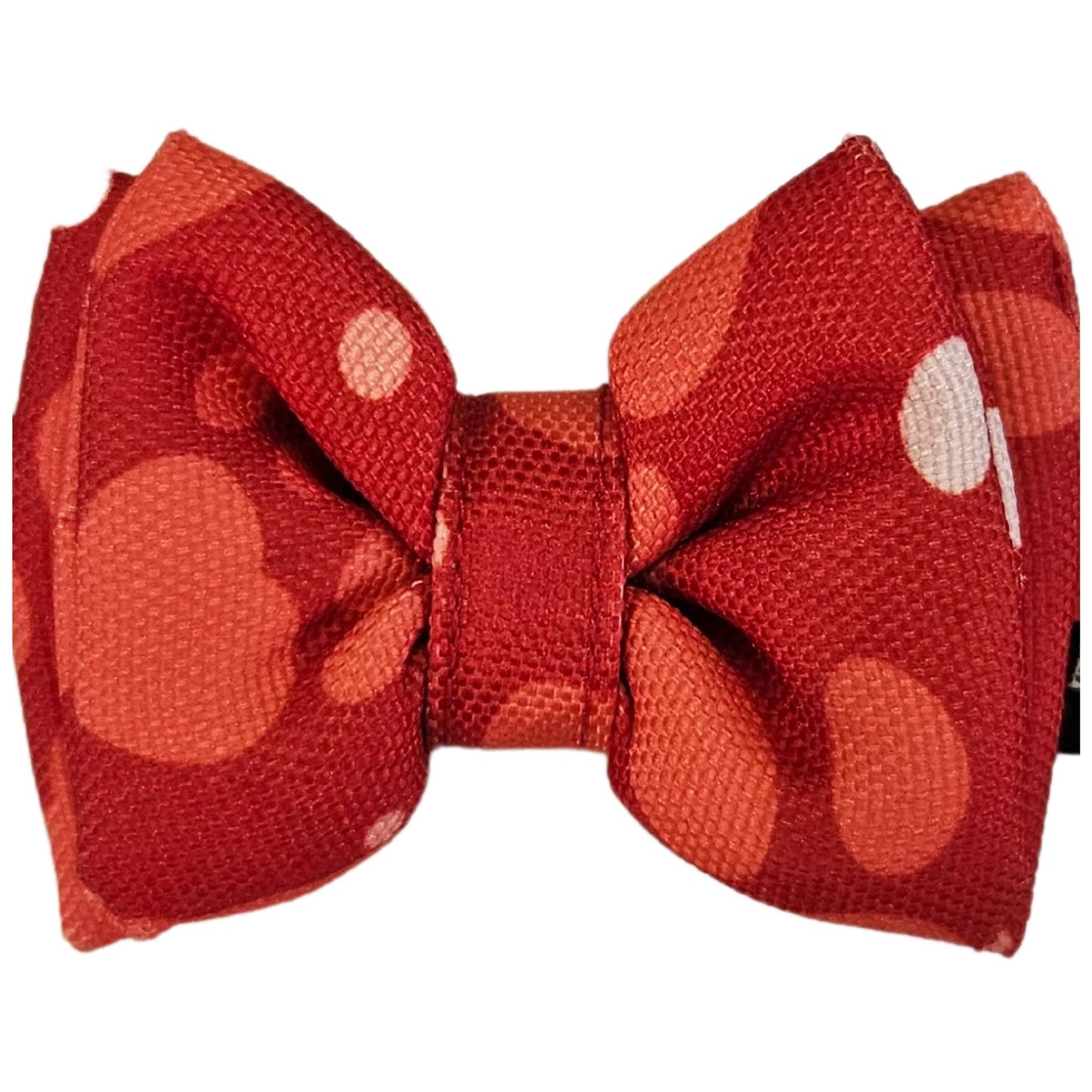 Red Paws Print Cat & Puppy Bow Tie | Snap-Buckle Closure | D-Ring Attachment