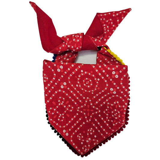 Red Bandhani | Knot & Tie Bandana