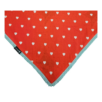 Orange Hearts | Knot & Tie Bandana