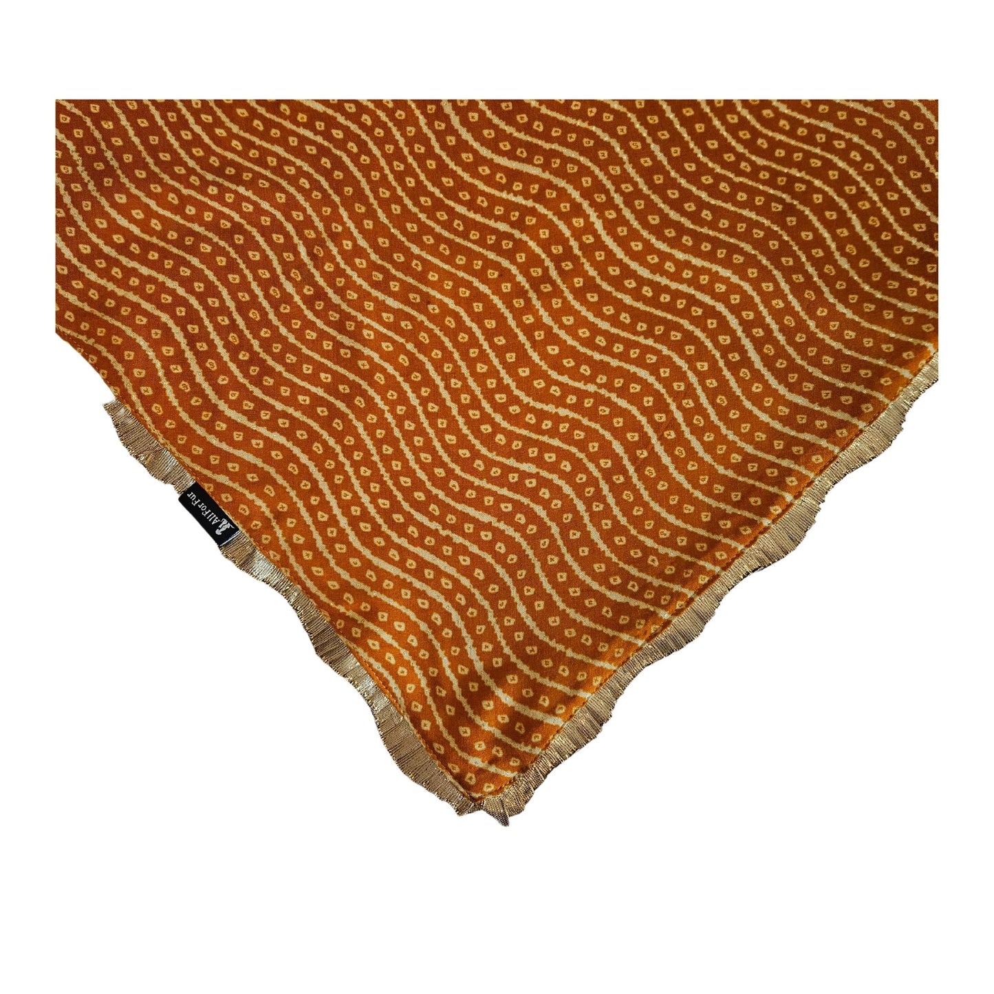 Mustard Bandhani | Knot & Tie Bandana