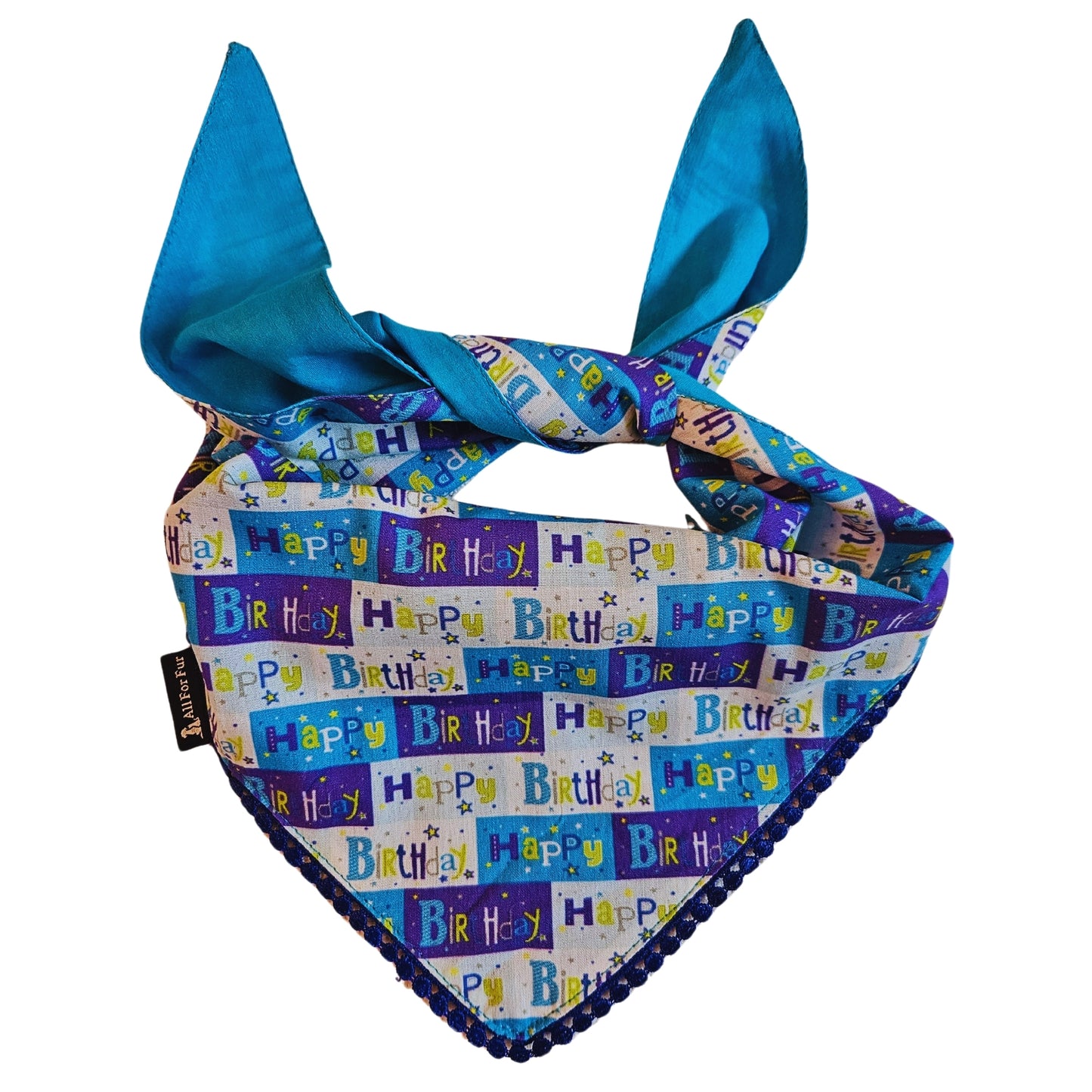 Blue Happy Birthday | Knot & Tie Bandana