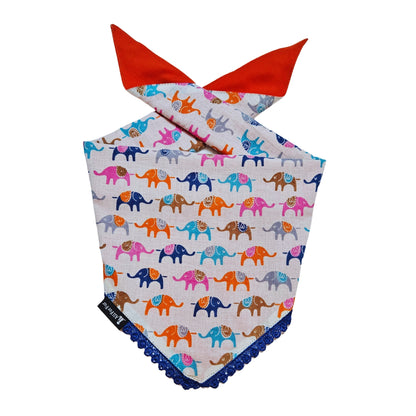 Indian Elephant Print | Knot & Tie Bandana