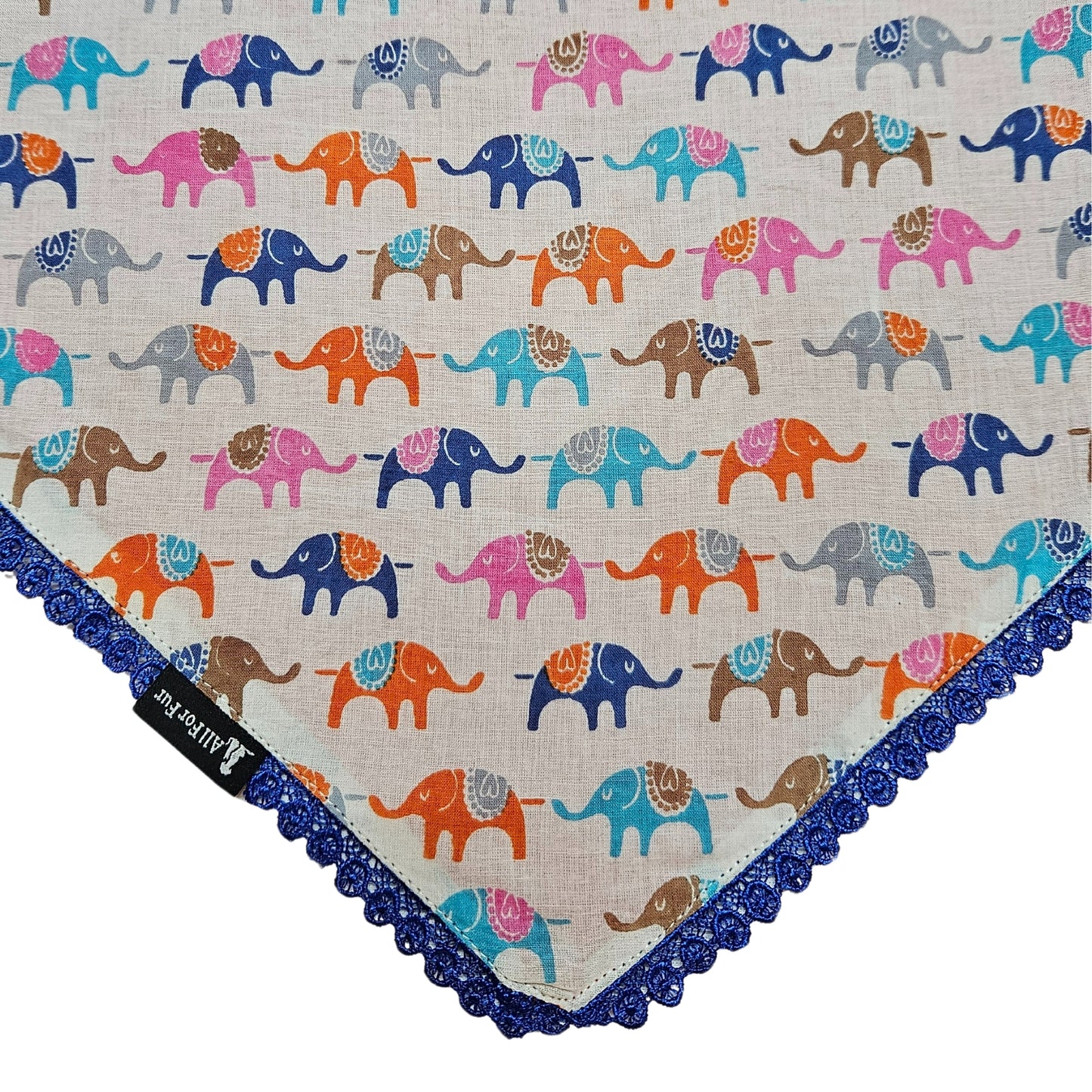 Indian Elephant Print | Knot & Tie Bandana