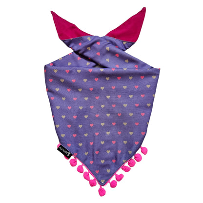 Neon Purple Heart | Knot & Tie Bandana