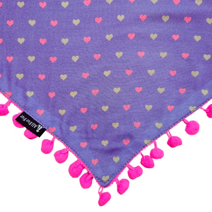 Neon Purple Heart | Knot & Tie Bandana