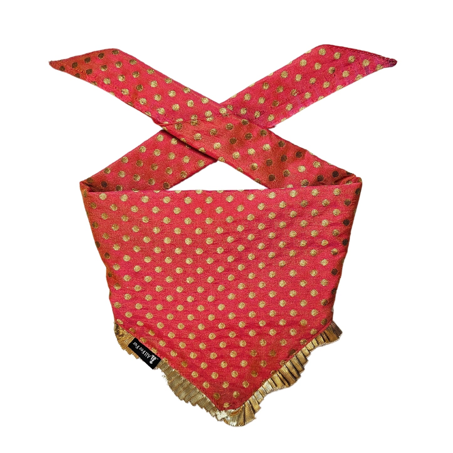 Festive Orange Brocade | Knot & Tie  Bandana