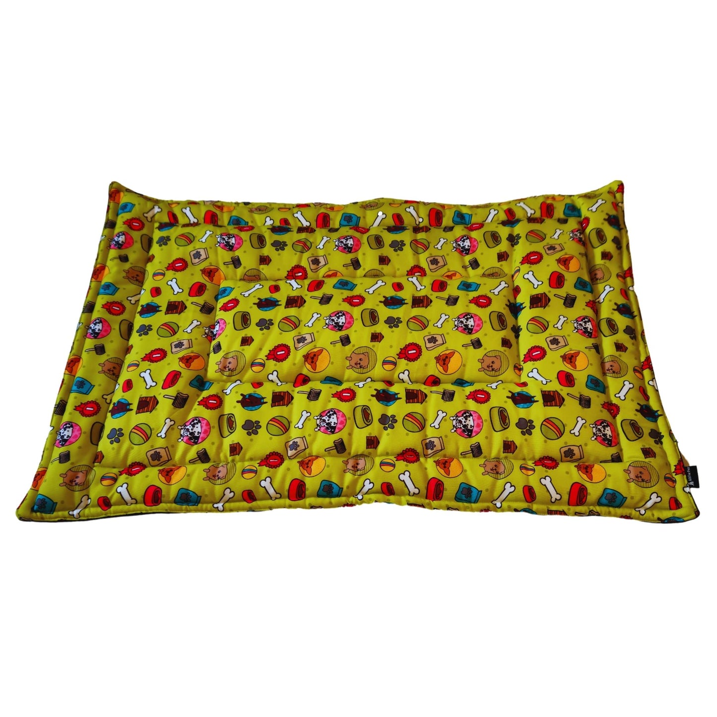 Neon Bone/Dog Print Pet Mat