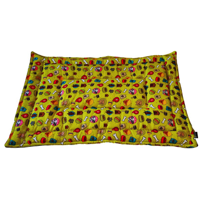 Neon Bone/Dog Print Pet Mat