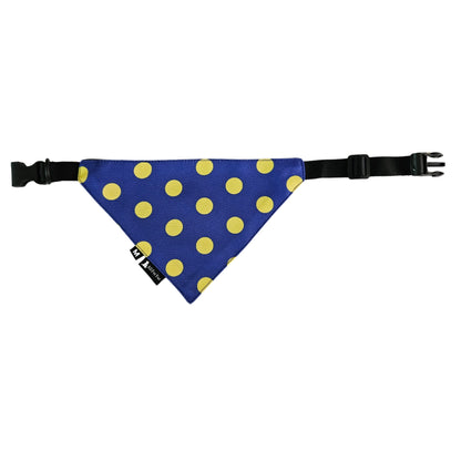 Purple Polka Bandana | Snap-Buckle Closure | D-Ring Attachment