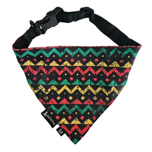 Black Bohemian Bandana | Snap-Buckle Closure | D-Ring Attachment