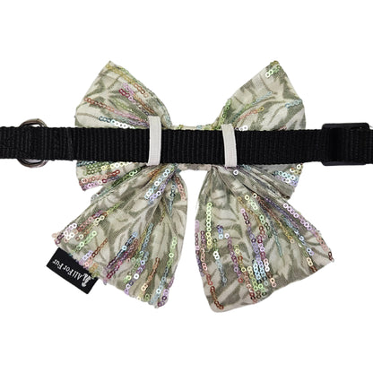 Colored Glitters Sailor Bow Tie | Collar Insert/ Pull On