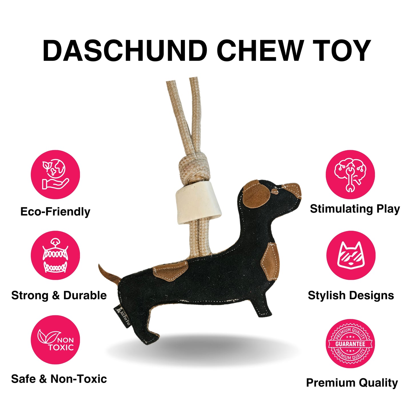 Daschund Dog With Bone | Dog Toy