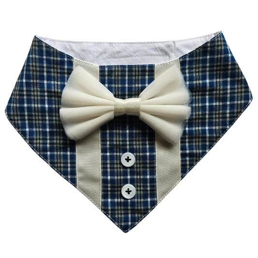 Blue & White Tux | Tuxedo Bandana