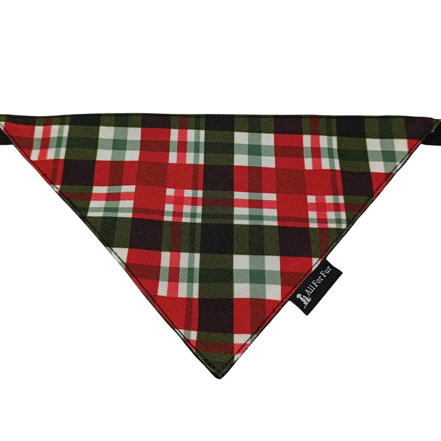 Red Checks Bandana | Snap-Buckle Closure