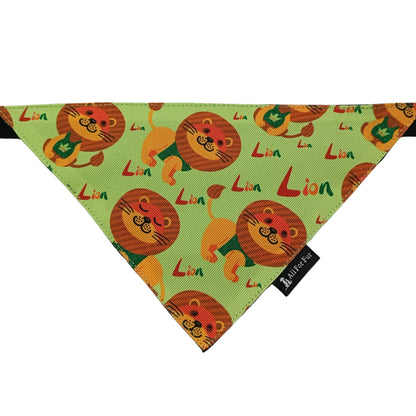 Lions Print Bandana | Snap-Buckle Closure