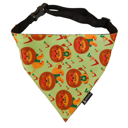 Lions Print Bandana | Snap-Buckle Closure