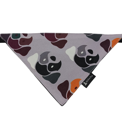 Purple Dog Print Bandana | Snap-Buckle Closure