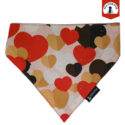 Multi-colored Hearts Bandana | Snap-Buckle Closure