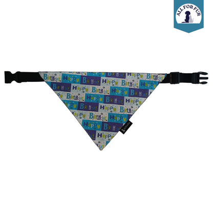 Birthday Blue Bandana | Snap-Buckle Closure