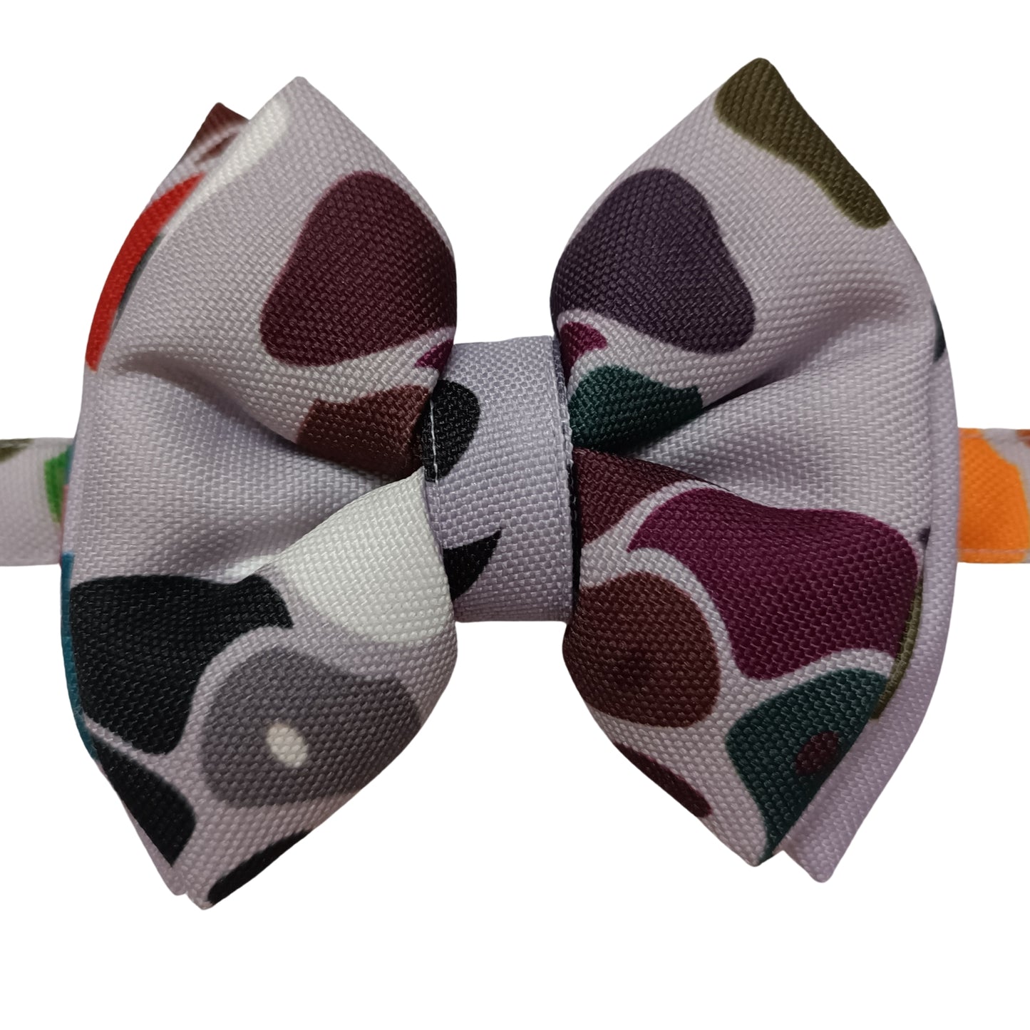 Purple Dog Print Bow Tie | Snap-Buckle Closure