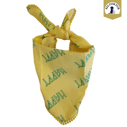 Yellow Happy | Knot & Tie Bandana