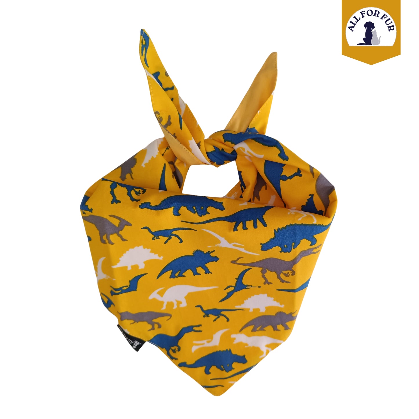 Yellow Dinosaurs | Knot & Tie Bandana