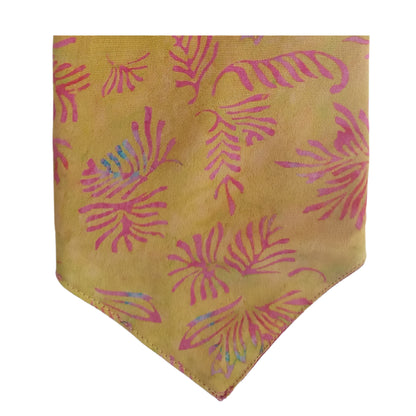 Pink & Yellow Leaves | Knot & Tie Bandana