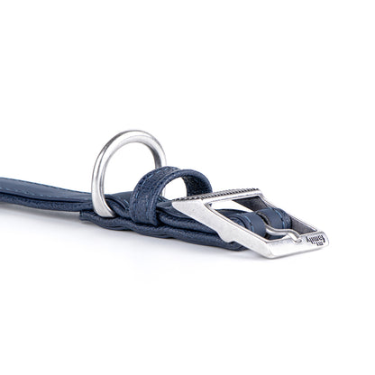 MyFamily Bilbao Dog Collar in Fine Crafted Blue Leatherette