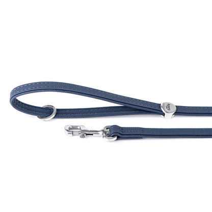 MyFamily Bilbao Dog Leash in Fine Crafted Blue Leatherette