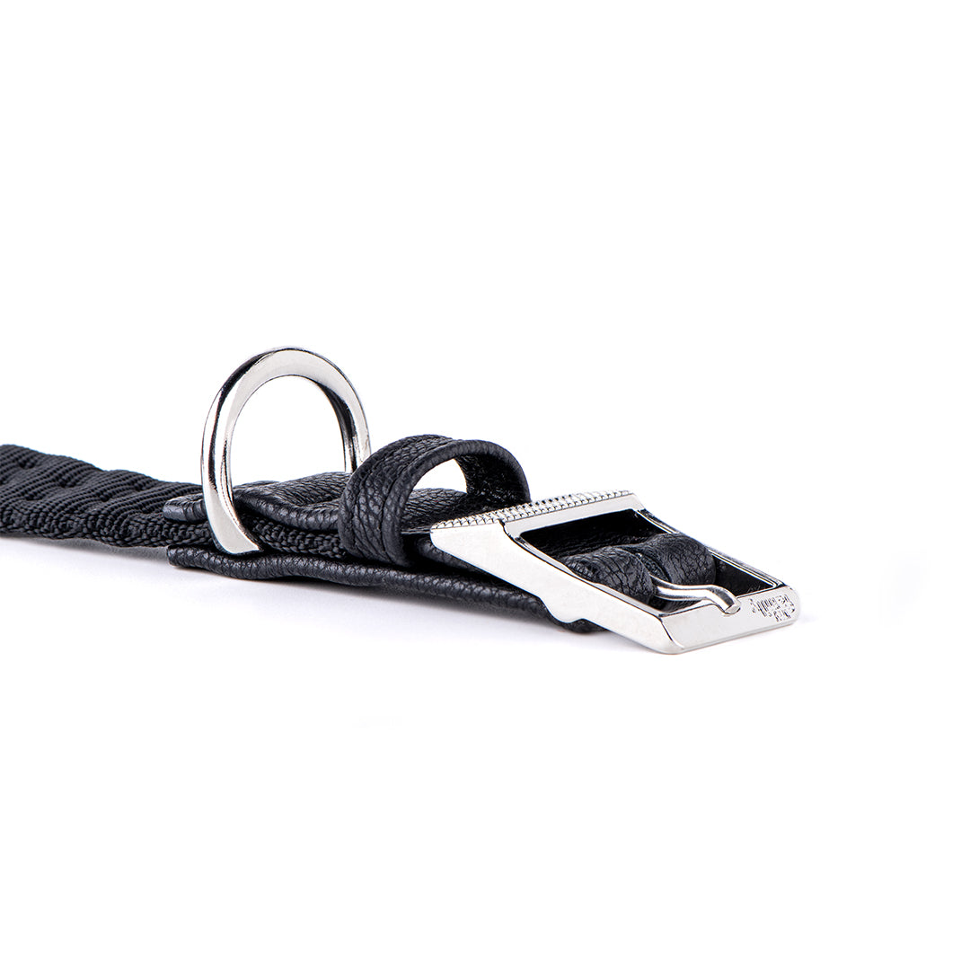 MyFamily Milano Dog Collar in Premier Quality Italian Black Nylon